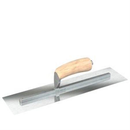 STEEL CITY TROWELS BY BON Bon 66-313 Finish Trowel, Square, Razor Stainless, 18 X 4, Wood 66-313